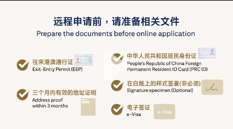需注意，远程申请需准备的相关文件内，包含“电子签证”